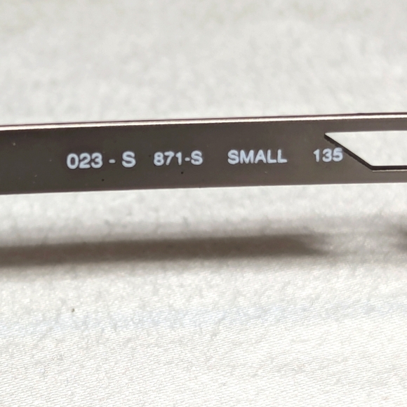 Vintage Emporia Armani Sunglasses Silver Frame Gold Logo and Case - Picture 5 of 14